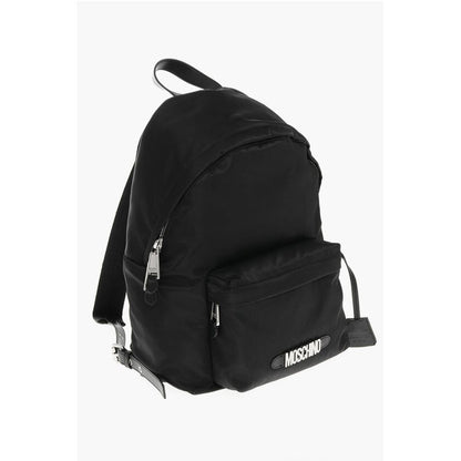 Moschino Nylon Backpack with Logoed Outer Pocket