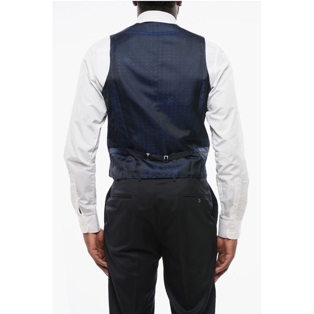 Corneliani 5 Buttons LEADER Wool Vest With Jetted Pockets