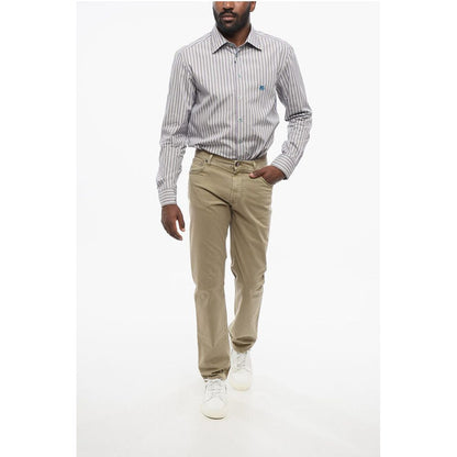 Corneliani ID LUXURY Straight Fit Denims with Embroidered Logo
