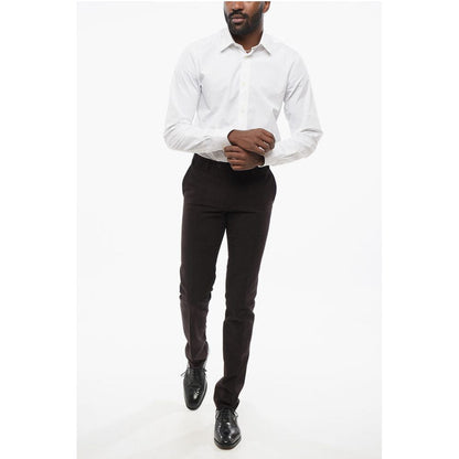 Corneliani Twill Cotton Chinos Pants with Belt Loops