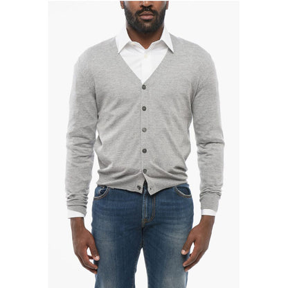 Corneliani V Neck Virgin Wool Cardigan