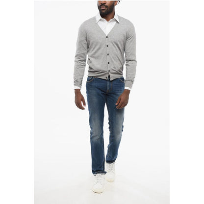 Corneliani V Neck Virgin Wool Cardigan
