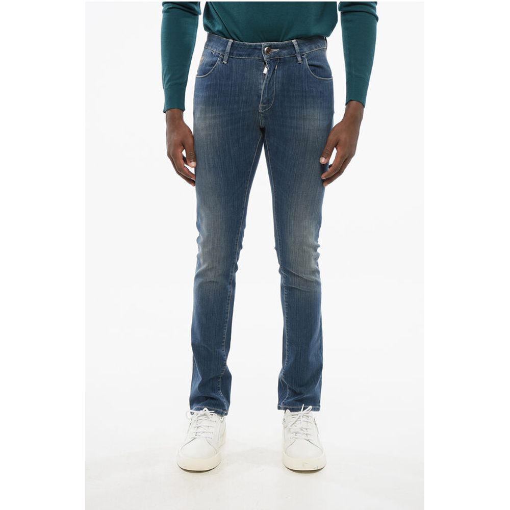 Corneliani ID Stretch Cotton Slim Fit Denims 16cm