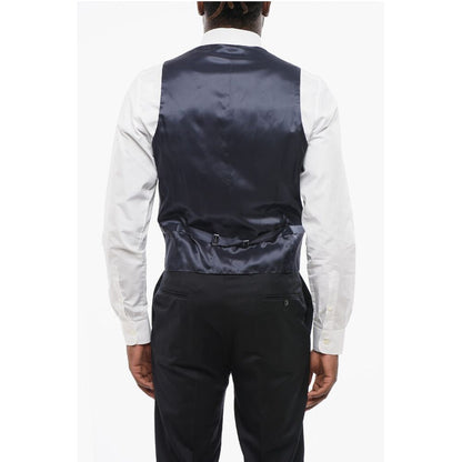 Corneliani Virgin Wool Vest with Half-Belt