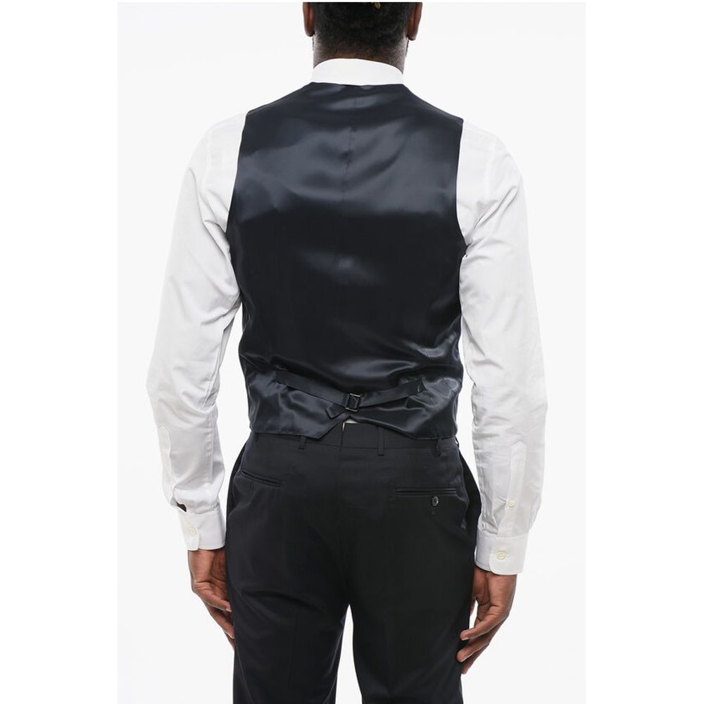 Corneliani CC COLLECTION 4 Buttond RESET Wool Vest