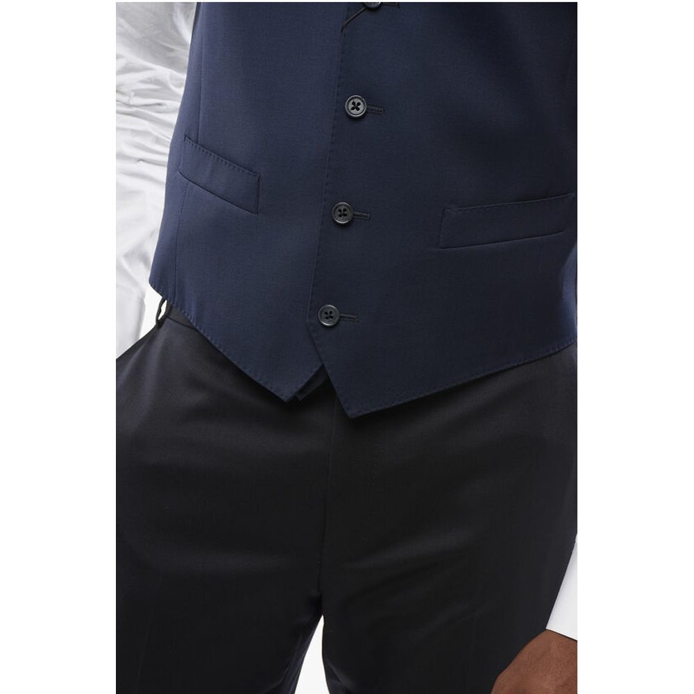 Corneliani CC COLLECTION 4 Buttond RESET Wool Vest