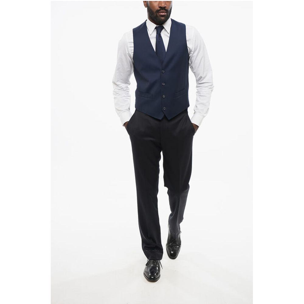 Corneliani CC COLLECTION 4 Buttond RESET Wool Vest