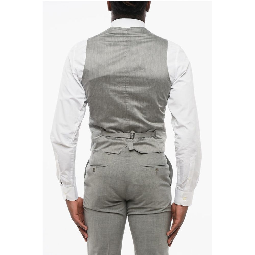 Nino Danieli Wool 7 Buttons Vest With Oatch Pockets