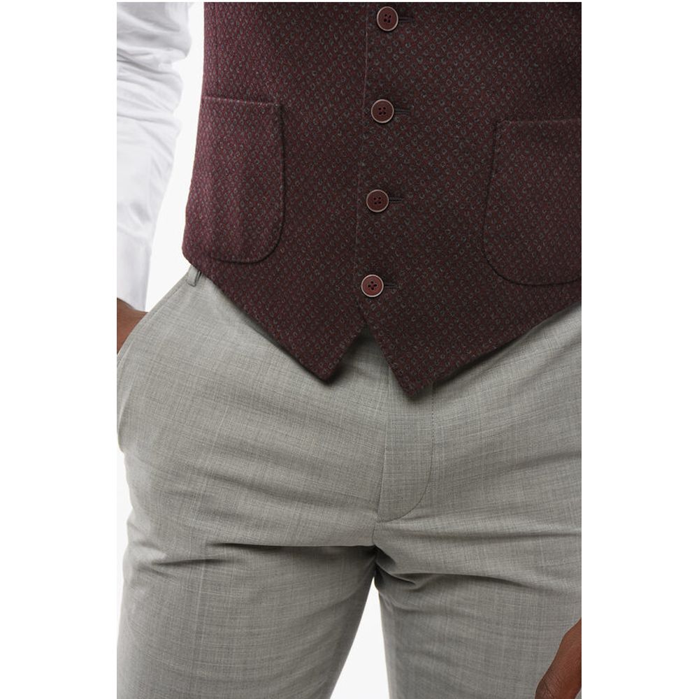 Nino Danieli Wool 7 Buttons Vest With Oatch Pockets