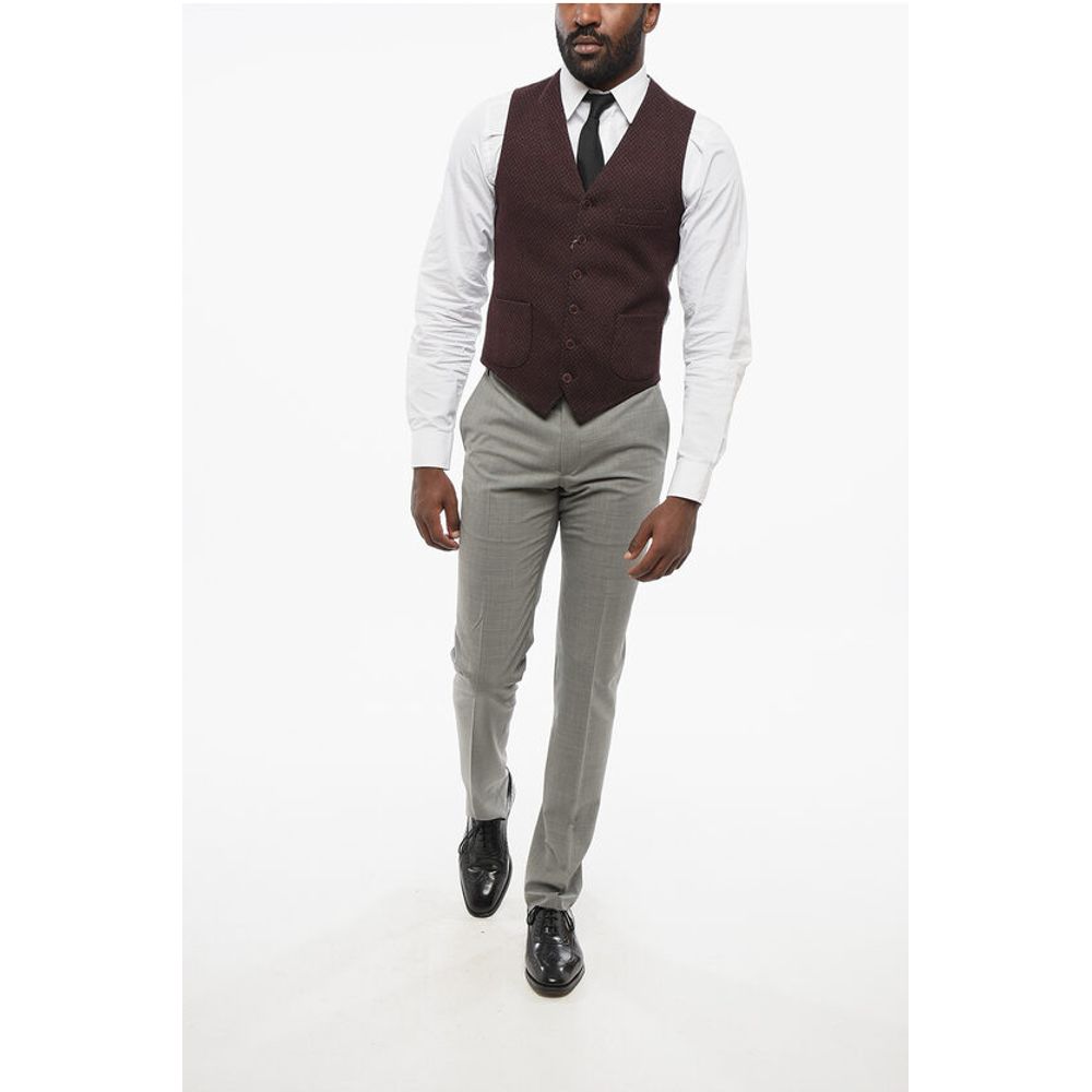 Nino Danieli Wool 7 Buttons Vest With Oatch Pockets