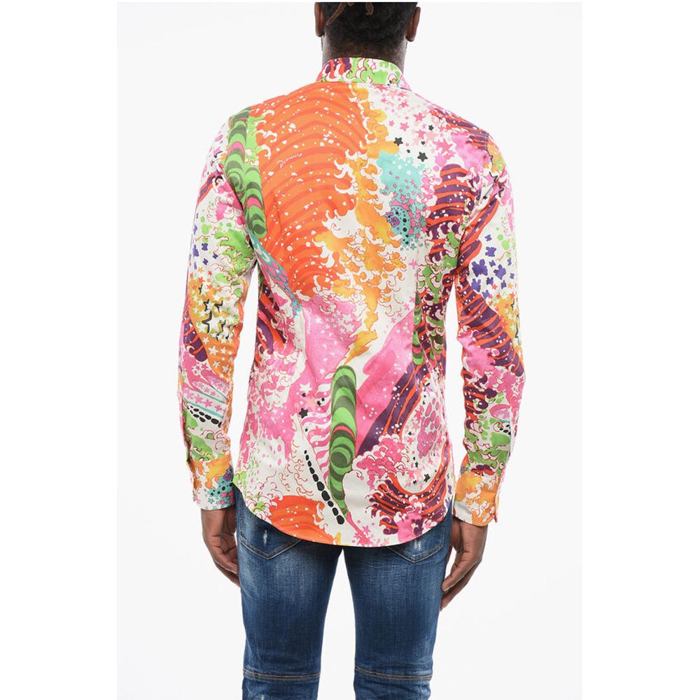 Dsquared² Abstract Patterned Popeline Shirt