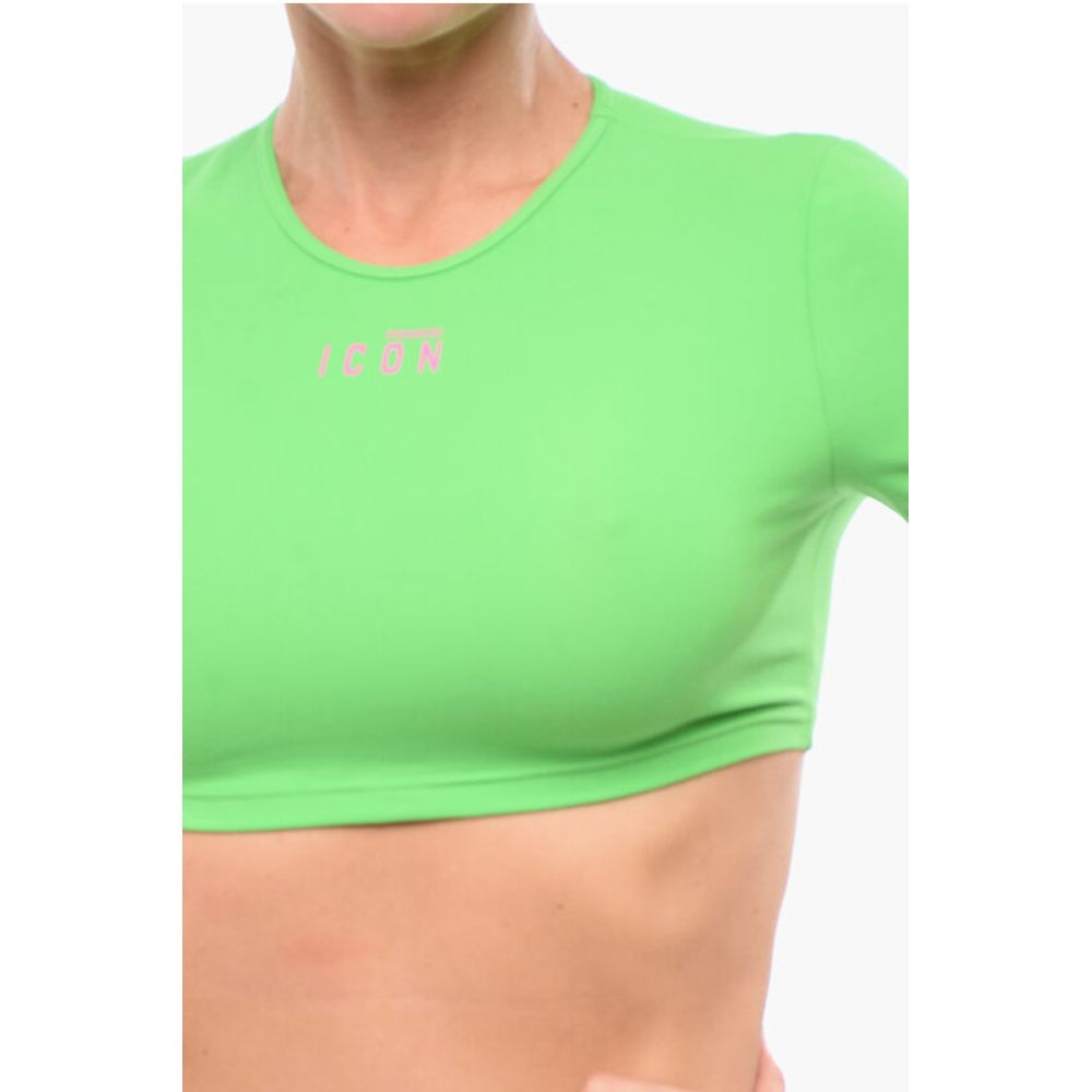Dsquared² Printed ICON Crop Top
