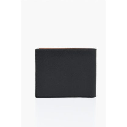 Dsquared² Saffiano Leather Bifold Wallet with Silver-Tone Monogram