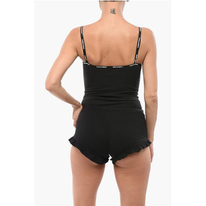Dsquared² Stretch Cotton Tank Top with Logoed Details