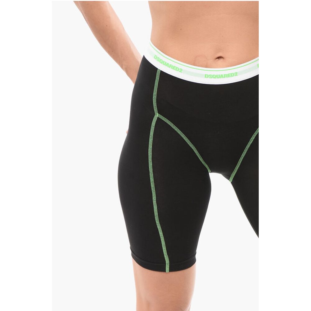 Dsquared² Underwear Biker Leggings with Visible Stitchings