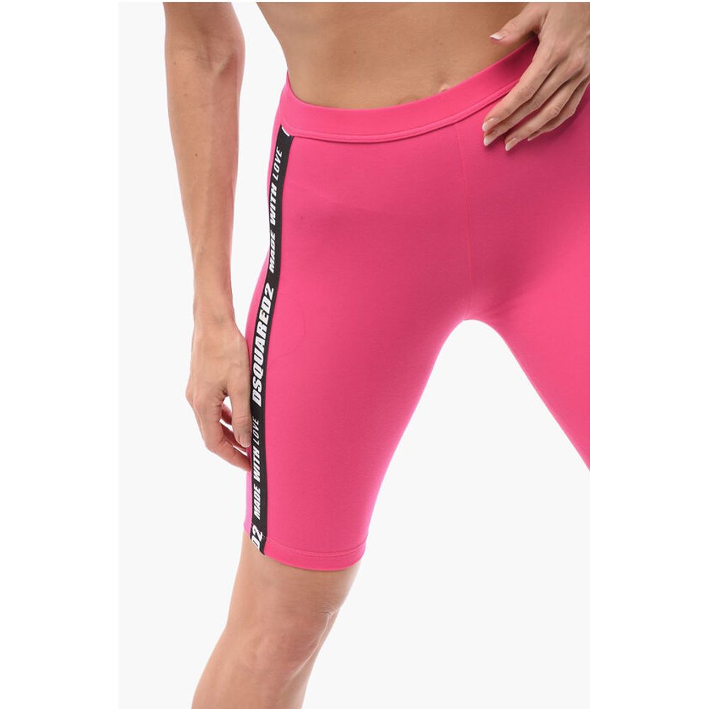 Dsquared² Underwear Biker Leggings with Logoed Bands