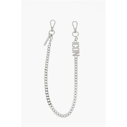 Dsquared² Silver-Tone Metal BE ICON Pant's Chain