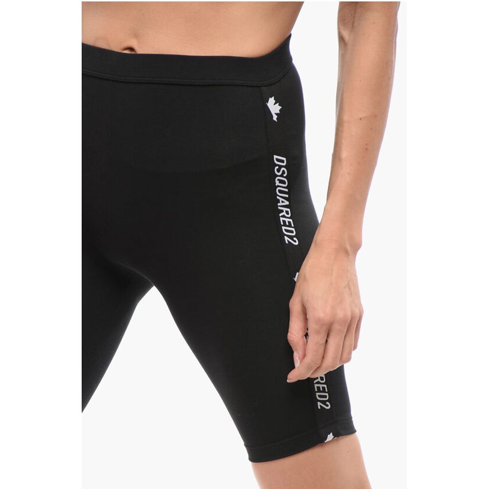Dsquared² Underwear Biker Leggings with Logoed Bands