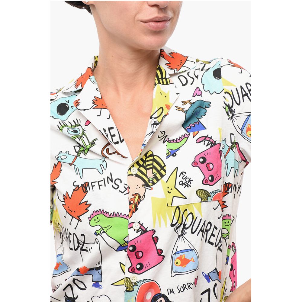 Dsquared² Printed Cotton Pijama Shirt