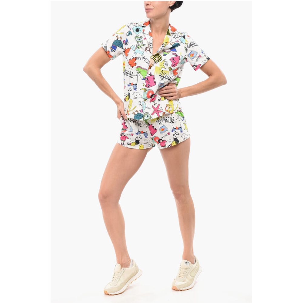 Dsquared² Printed Cotton Pijama Shirt