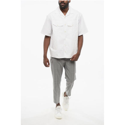 Neil Barrett Short Sleeved Poplin Cotton Utility Shirt