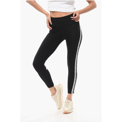 Armani EMPORIO EA7 Stretch Cotton Leggings with Logoed Side Band