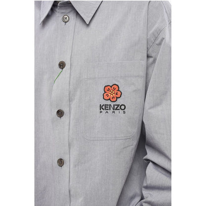 Kenzo Popeline FLOWER CREST Shirt with Breast-pocket