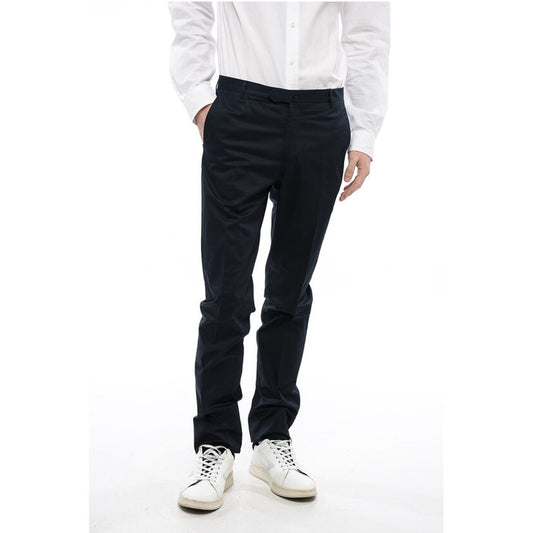 Corneliani Cotton Slim Fit Pants With Martingale