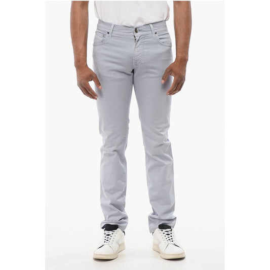 Corneliani ID LUXURY DENIM Ton-sur-ton Embroidered Denims