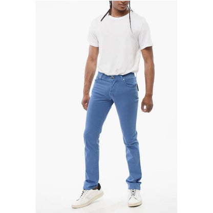 Corneliani ID LUXURY DENIM Ton-sur-ton Embroidered Denims