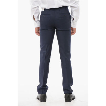 Corneliani Balanced Stripe LEADER Virgin Wool Pants