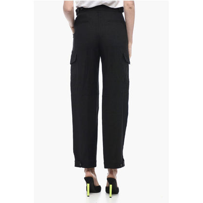 Bally Flax Blend Cargo Pants with Martingales