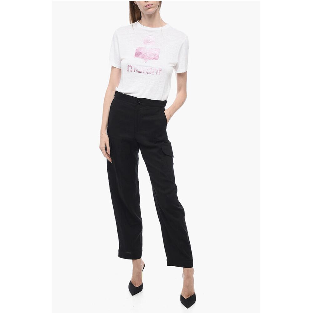 Bally Flax Blend Cargo Pants with Martingales