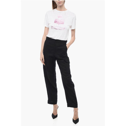 Bally Flax Blend Cargo Pants with Martingales