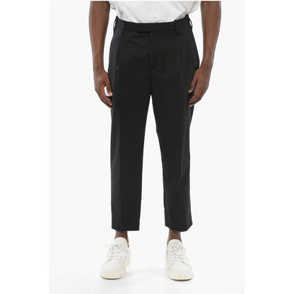 Neil Barrett Double-Pleated Slim Fit Pants with Belt Loops