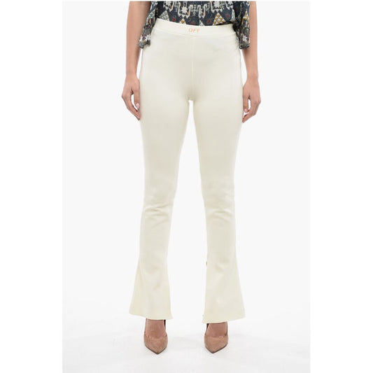 Off-White Logo Print SPLIT Flare Fit Leggings