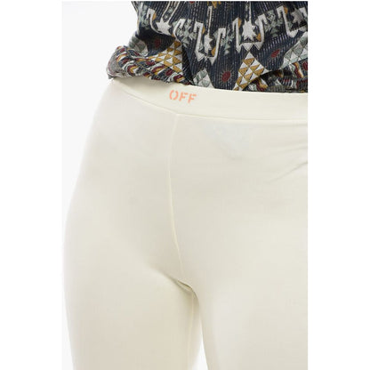 Off-White Logo Print SPLIT Flare Fit Leggings
