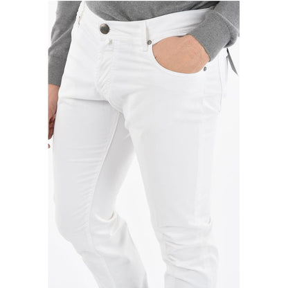 Corneliani ID COLLECTION Jeans with 5 Pockets and Button Closure and Em