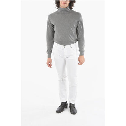 Corneliani ID COLLECTION Jeans with 5 Pockets and Button Closure and Em