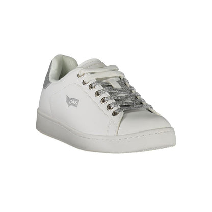 Gas White Polyester Women Sneaker