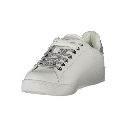 Gas White Polyester Women Sneaker