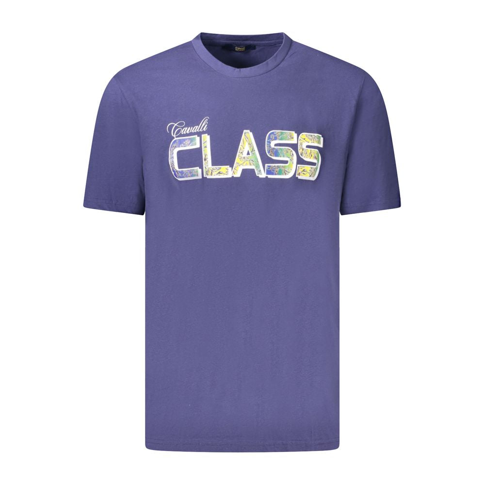 Cavalli Class Blue Cotton T-Shirt