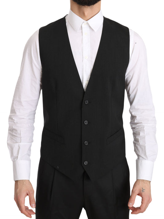 Dolce &amp; Gabbana Gilet formale elegante grigio - Vestibilità regolare