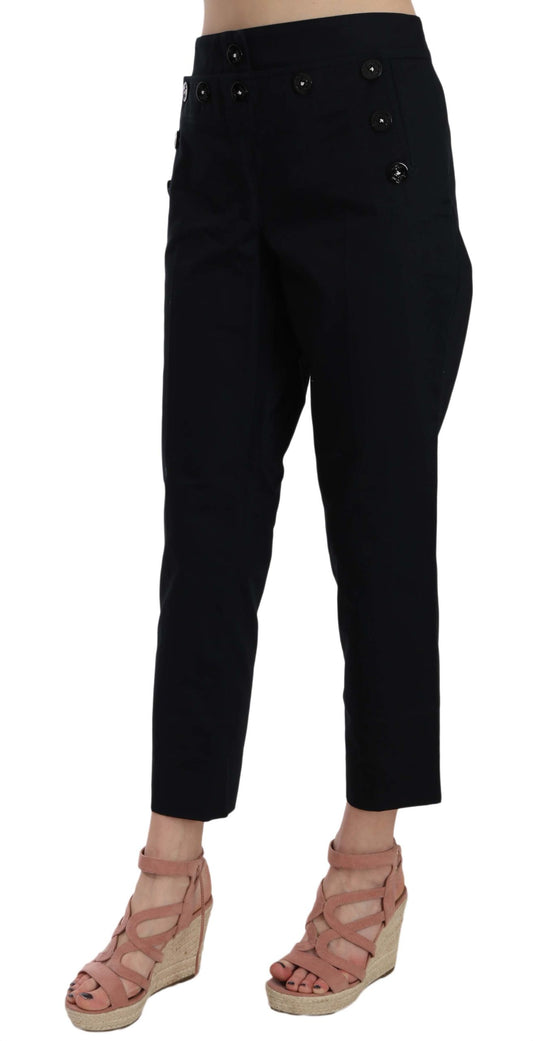 Pantaloni Dolce &amp; Gabbana Chic in cotone nero 