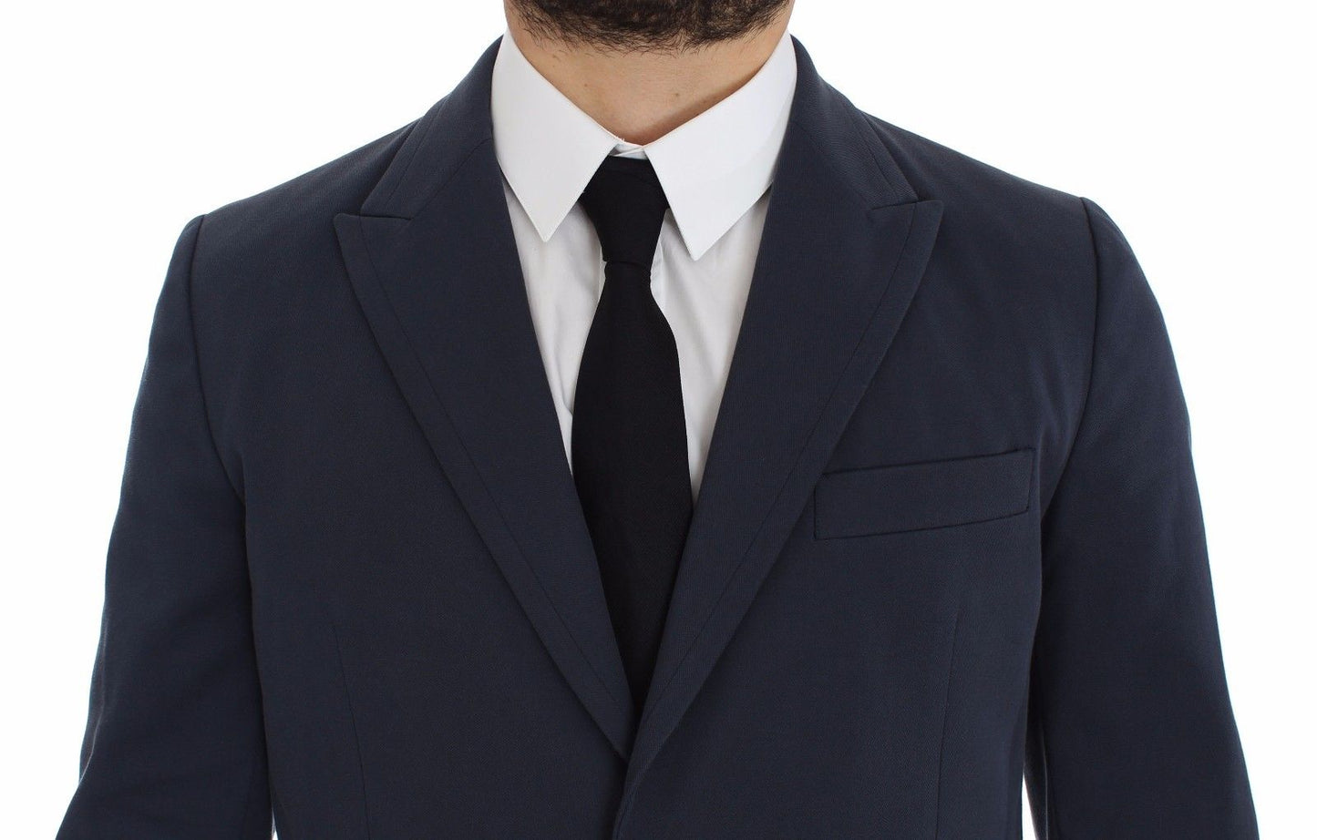 Dolce &amp; Gabbana Giacca elegante blazer in cotone stretch blu