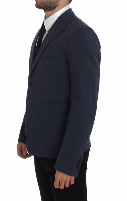 Dolce &amp; Gabbana Giacca elegante blazer in cotone stretch blu