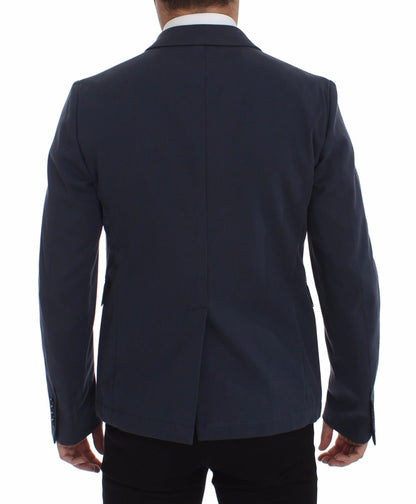 Dolce &amp; Gabbana Giacca elegante blazer in cotone stretch blu