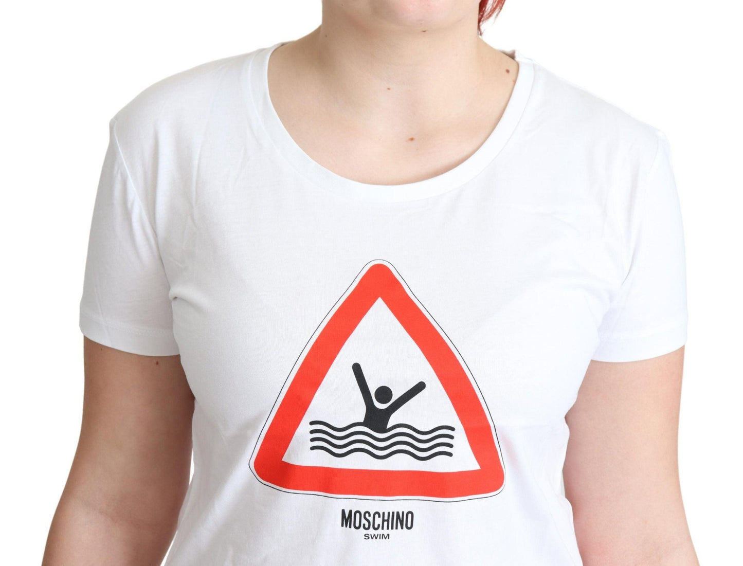 Moschino Chic Triangle Graphic Cotton Tee - PER.FASHION