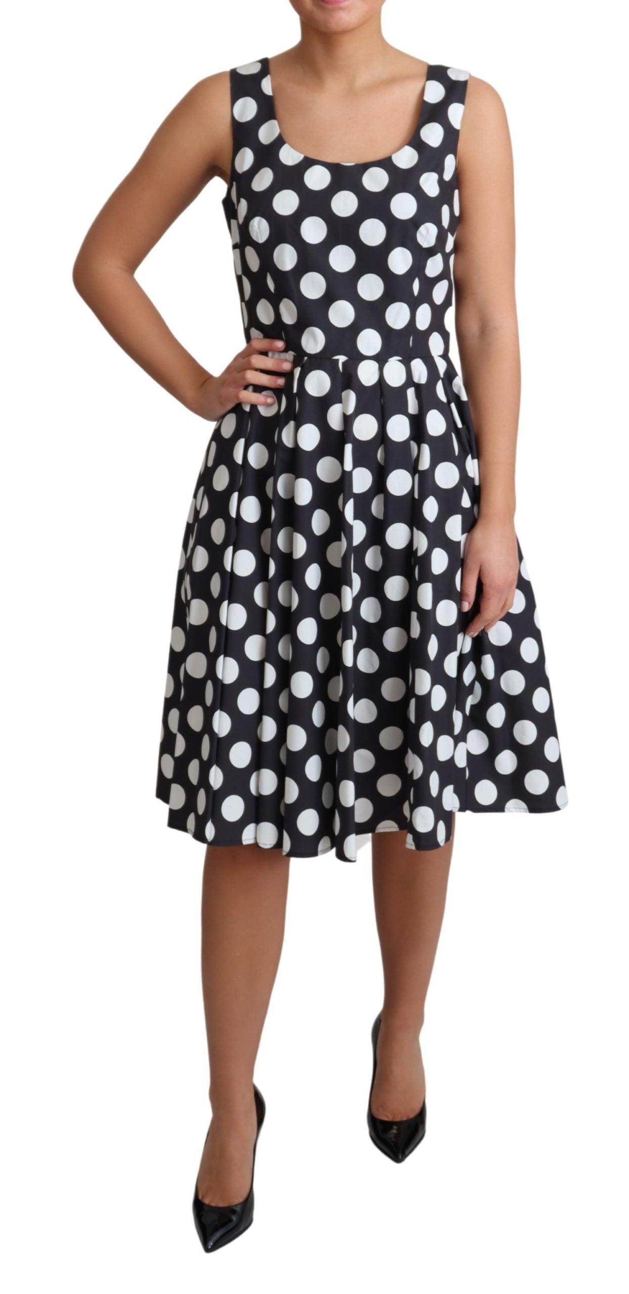 Dolce & Gabbana Polka Dot Sleeveless A-Line Dress - PER.FASHION