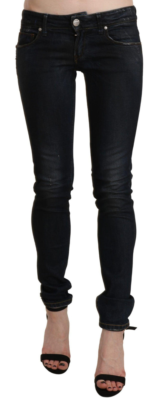 Acht Chic Low Waist Skinny Black Jeans - PER.FASHION